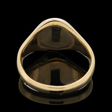 Load image into Gallery viewer, A yellow gold plain oval signet ring