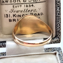 Load image into Gallery viewer, Vintage 9ct Gold Bull Ring behind head