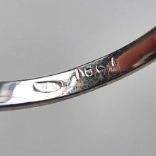 Load image into Gallery viewer, Vintage 18ct White Gold Synthetic Blue Spinel Ring stamps