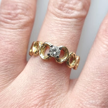 Load image into Gallery viewer, Vintage 18ct Gold 0.20ct Diamond Solitaire Ring modelled