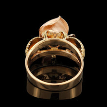 Load image into Gallery viewer, Vintage 14K Two Tone Gold Rose Dress Ring