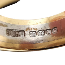 Load image into Gallery viewer, Vintage 18ct Yellow & White Gold Flower Pattern Band London 1970 hallmark