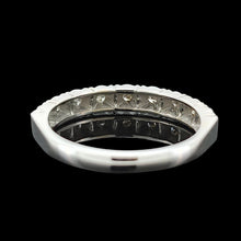 Load image into Gallery viewer, Vintage 18ct White Gold Diamond 3.2mm Half Eternity Ring
