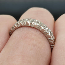 Load image into Gallery viewer, Vintage 18ct White Gold Diamond 3.2mm Half Eternity Ring