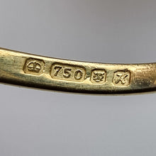 Load image into Gallery viewer, Vintage 18ct Yellow & White Gold Diamond Ring hallmark