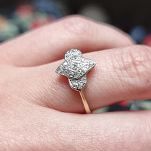 Load image into Gallery viewer, Vintage 18ct Yellow & White Gold Diamond Ring modelled
