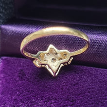 Load image into Gallery viewer, Vintage 18ct Yellow & White Gold Diamond Ring behind head