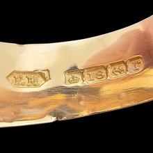 Load image into Gallery viewer, Antique 18ct Gold Diamond Buckle Ring, Hallmarked Birmingham 1916 hallmark and F.M maker's mark