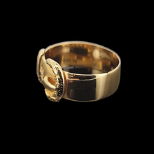 Load image into Gallery viewer, Antique 18ct Gold Diamond Buckle Ring, Hallmarked Birmingham 1916 side