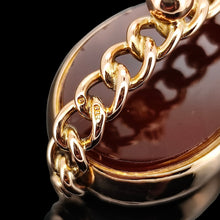 Load image into Gallery viewer, Antique 9ct Yellow Gold Bloodstone and Carnelian Swivel Fob Seal