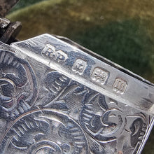 Load image into Gallery viewer, Antique Sterling Silver Sovereign Holder & Vesta Case Birmingham 1911 hallmark