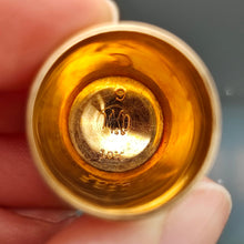 Load image into Gallery viewer, Inside a yellow gold thimble, stamped 10K, held in a hand