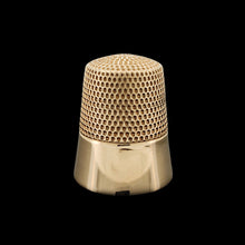 Load image into Gallery viewer, A yellow gold thimble, on a black background