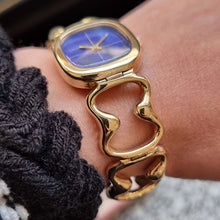 Load image into Gallery viewer, Longines Retro 1970's 9ct Gold Lapis Dial Mechanical Wrist Watch modelled