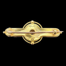 Load image into Gallery viewer, Victorian 15ct Yellow Gold Ruby and Diamond Bar Brooch, Circa 1890