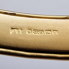 Load image into Gallery viewer, Edwardian 9ct Gold Ruby, Diamond & Seed Pearl Bangle hallmark