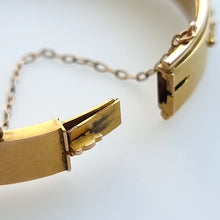 Load image into Gallery viewer, Edwardian 9ct Gold Ruby, Diamond & Seed Pearl Bangle clasp