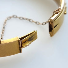 Load image into Gallery viewer, Edwardian 9ct Gold Ruby, Diamond & Seed Pearl Bangle clasp
