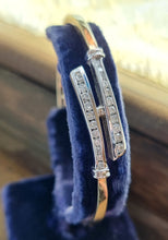Load image into Gallery viewer, 14ct Gold Diamond Crossover Bangle, 1.00ct