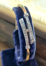 Load image into Gallery viewer, 14ct Gold Diamond Crossover Bangle, 1.00ct