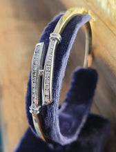 Load image into Gallery viewer, 14ct Gold Diamond Crossover Bangle, 1.00ct