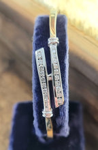 Load image into Gallery viewer, 14ct Gold Diamond Crossover Bangle, 1.00ct