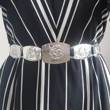 Load image into Gallery viewer, Edwardian Sterling Silver Cherub Panel Belt by Sampson Mordan & Co modelled