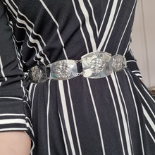 Load image into Gallery viewer, Edwardian Sterling Silver Cherub Panel Belt by Sampson Mordan & Co modelled