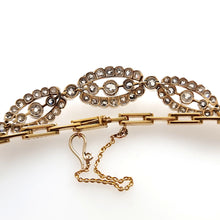 Load image into Gallery viewer, Antique 18ct Gold & Silver Old-Cut Diamond Bracelet, 2.00ct reverse