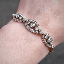 Load image into Gallery viewer, Antique 18ct Gold & Silver Old-Cut Diamond Bracelet, 2.00ct modelled