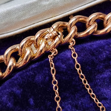 Load image into Gallery viewer, Antique 15ct Gold Pearl Curb Bracelet