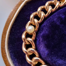 Load image into Gallery viewer, Antique 15ct Gold Pearl Curb Bracelet