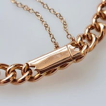 Load image into Gallery viewer, Antique 15ct Gold Pearl Curb Bracelet