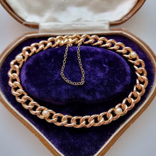 Load image into Gallery viewer, Antique 15ct Gold Pearl Curb Bracelet