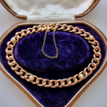 Load image into Gallery viewer, Antique 15ct Yellow Gold Pearl Curb Link Bracelet, Circa 1910