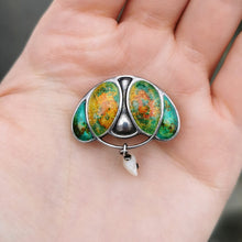 Load image into Gallery viewer, Antique Murrle Bennett Silver, Enamel & Pearl Brooch