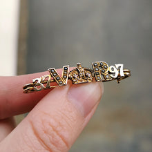 Load image into Gallery viewer, Victorian 9ct Gold Diamond Jubilee Bar Brooch