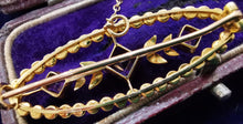 Load image into Gallery viewer, Antique 15ct Gold Amethyst & Pearl Bar Brooch