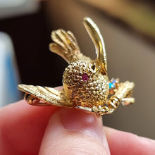 Load image into Gallery viewer, Vintage 18ct Gold Bird Brooch by Ben Rosenfeld
