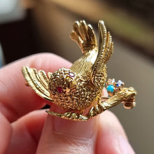 Load image into Gallery viewer, Vintage 18ct Gold Bird Brooch by Ben Rosenfeld