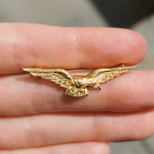 Load image into Gallery viewer, Antique 15ct Gold Eagle Bird Brooch