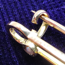 Load image into Gallery viewer, Antique 15ct Gold Garnet & Seed Pearl Bar Brooch