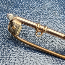 Load image into Gallery viewer, Antique 9ct Gold & Silver Horse Riding Crop Brooch