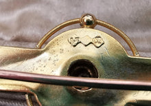 Load image into Gallery viewer, Victorian 15ct Gold Ruby & Diamond Bar Brooch