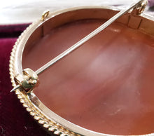 Load image into Gallery viewer, Vintage 9ct Gold Taurus Bull Cameo Brooch