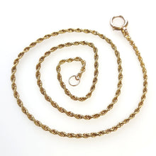 Load image into Gallery viewer, Antique 15ct Gold 16.5" Rope Chain Necklace coiled