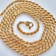 Load image into Gallery viewer, Vintage 9ct Gold Long 32" Rope Chain, 19.0 grams