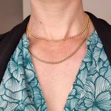 Load image into Gallery viewer, Vintage 9ct Gold Long 32" Rope Chain, 19.0 grams modelled