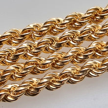 Load image into Gallery viewer, Vintage 9ct Gold Long 32" Rope Chain, 19.0 grams close-up