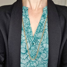 Load image into Gallery viewer, Vintage 9ct Gold Long 30" Byzantine Chain, 37.8 grams modelled